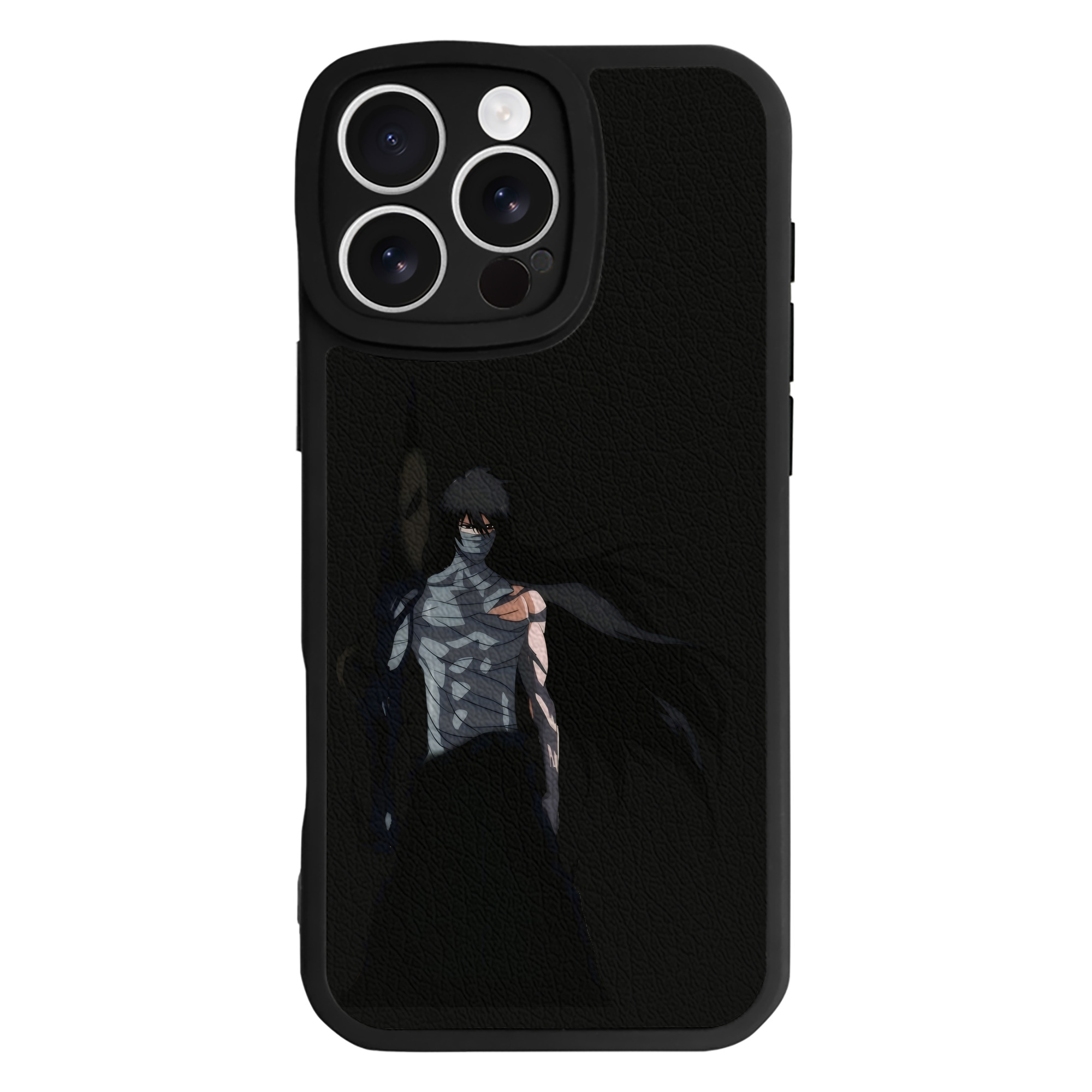 ブリーチ 黒崎一護（くろさき いちご）BLEACH Kurosaki Ichigo 【iPhone 16シリーズ対応】シリコンスマホケース（レザー調） 材質：シリコン